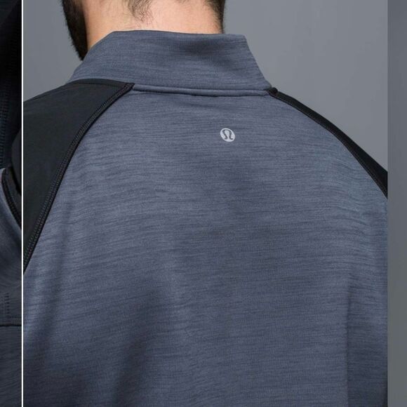 Lululemon Revolution Bomber Heathered Jay Grey / Black Size L - Picture 3 of 13